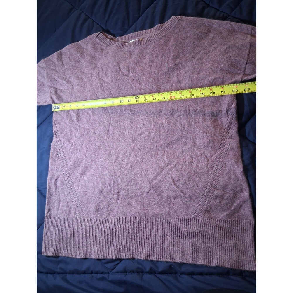 Adrienne Vittadini 100% 2-Ply Cashmere Sweater XL Mauve Pink Crew Neck Knit - Picture 2 of 6
